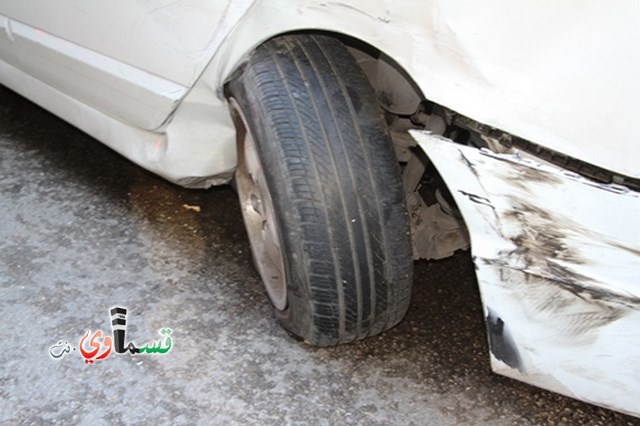 بالصور: اصابة متوسطة لسيدة بحادث طرق ذاتي وانقلاب مركبة في مدينة يافا                      تصوير كايد حسنين